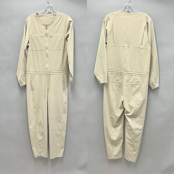 Lululemon Ventlight Zippered Utility Long Sleeve Jumpsuit in Trench-Tan Size 6 - Picture 11 of 12